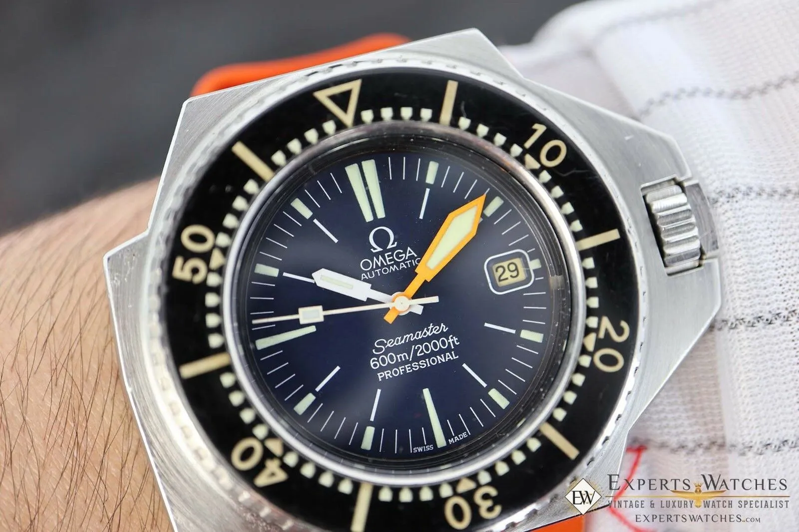 Vintage Omega Ploprof Seamaster 600 Blue Dial Ref.1660077 166.077 Diving Watch