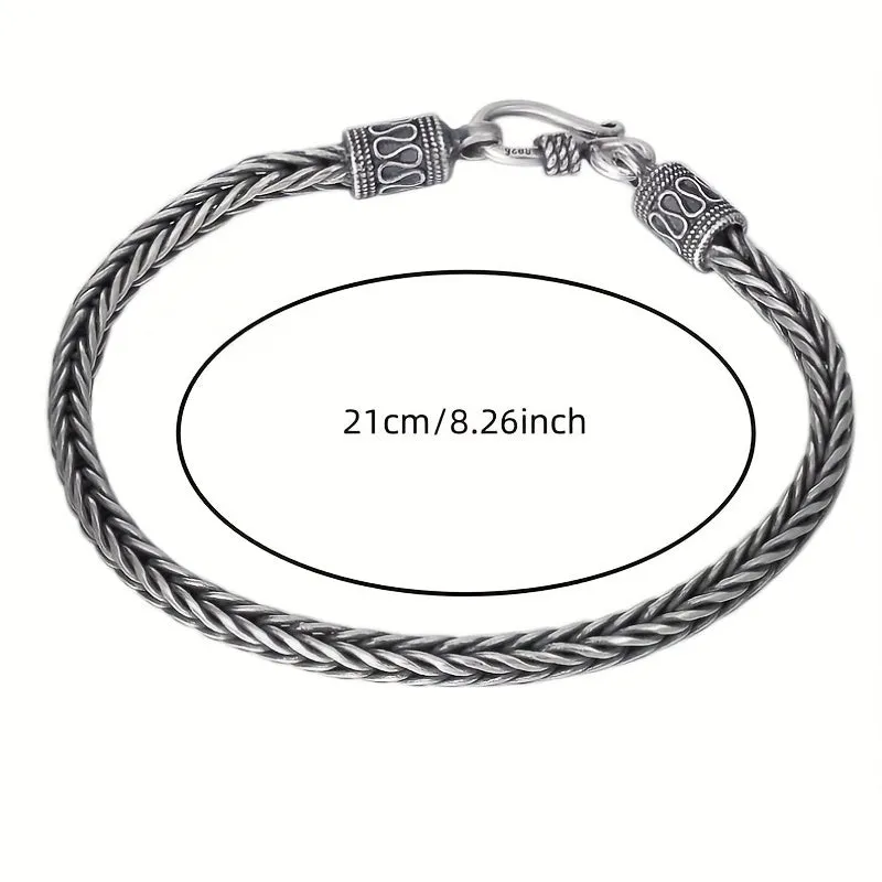Vintage Silver Stainless Steel Men's Bracelet Knight Street Party Jewelry
