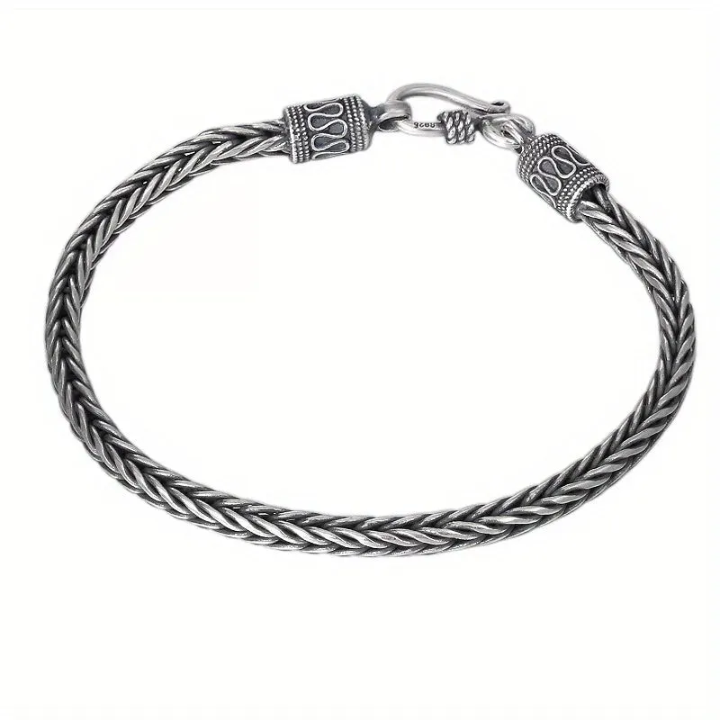 Vintage Silver Stainless Steel Men's Bracelet Knight Street Party Jewelry