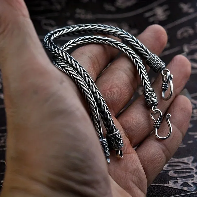 Vintage Silver Stainless Steel Men's Bracelet Knight Street Party Jewelry