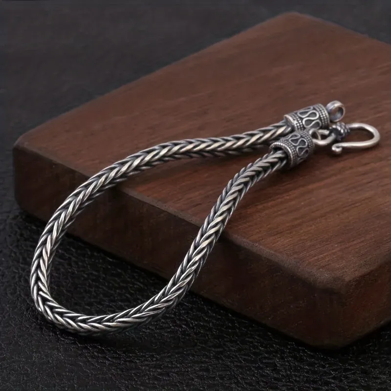 Vintage Silver Stainless Steel Men's Bracelet Knight Street Party Jewelry
