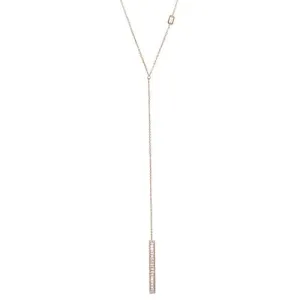 Vita Lariat Necklace with Bar Pendant