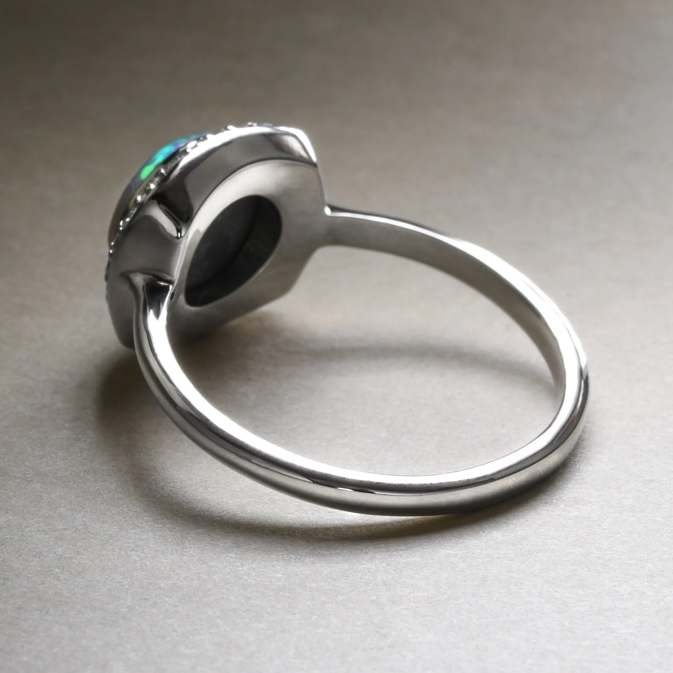 Vivid Australian Opal Ring