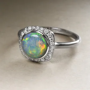 Vivid Australian Opal Ring