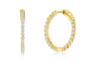 Vivien Small Inside Out Round CZ Hoop