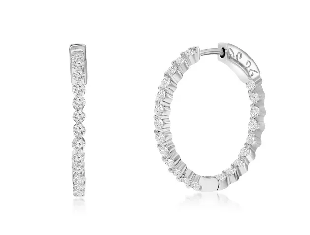 Vivien Small Inside Out Round CZ Hoop