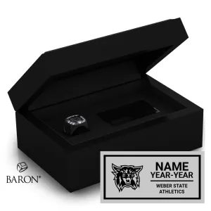 Weber State Athletics Varsity Championship Black Standard Window Ring Box
