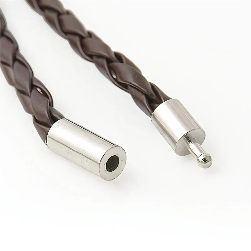 Weiy Leather Braided Bracelet Wristband Vintage Cuff Friendship Couple Bracelet
