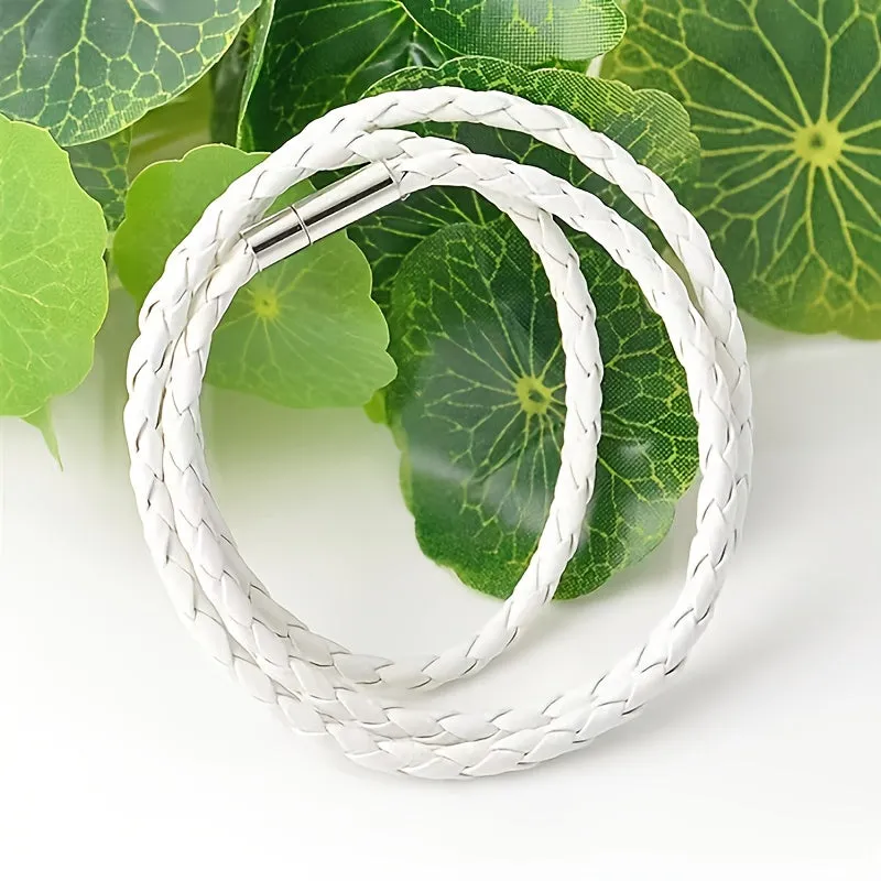 Weiy Leather Braided Bracelet Wristband Vintage Cuff Friendship Couple Bracelet