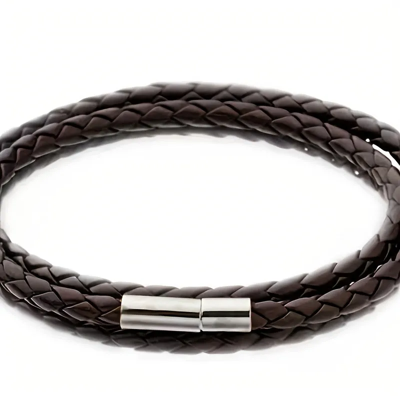 Weiy Leather Braided Bracelet Wristband Vintage Cuff Friendship Couple Bracelet