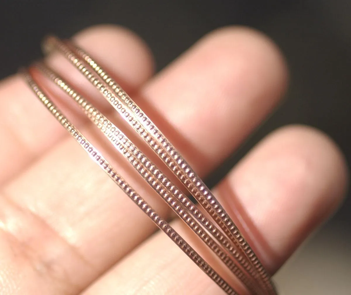 Wire Pattern Stock Shank 1.2mm Textured Metal Wire - Rings Bracelets Pendants Metalwork Variety Metals