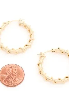 Wire Wrapped Gold Earrings