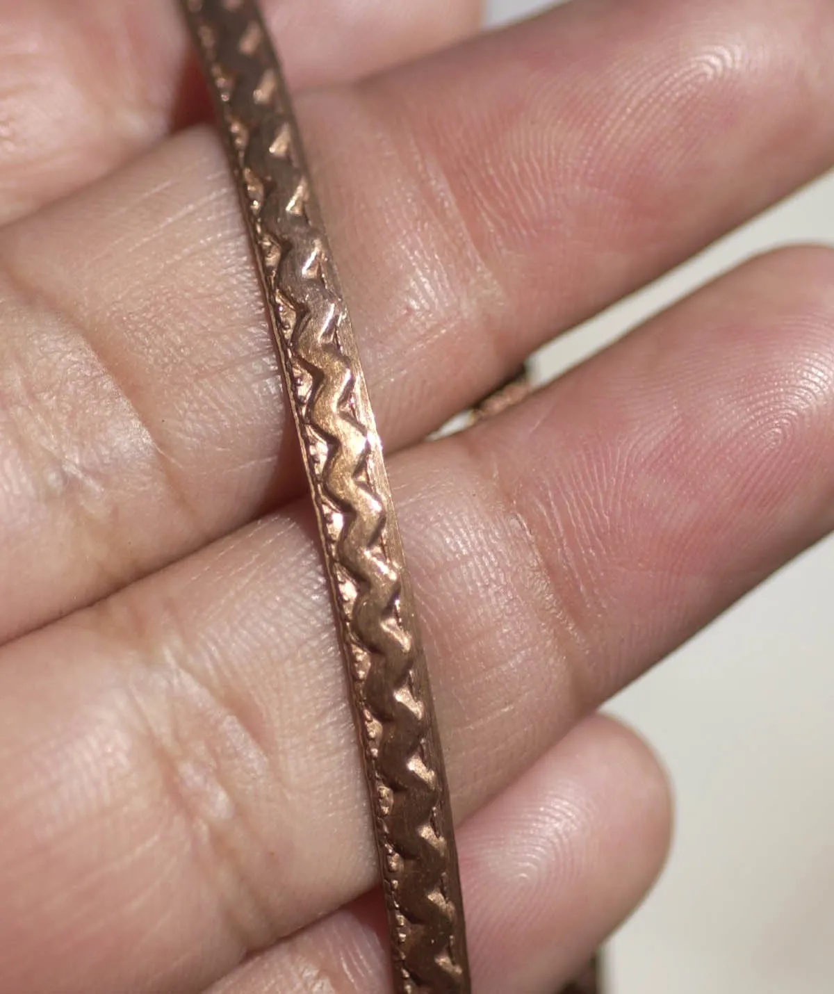 Wire Zig Zag Pattern Stock Shank 3.6mm Textured Metal Wire - Rings Bracelets Pendants Metalwork Variety Metals