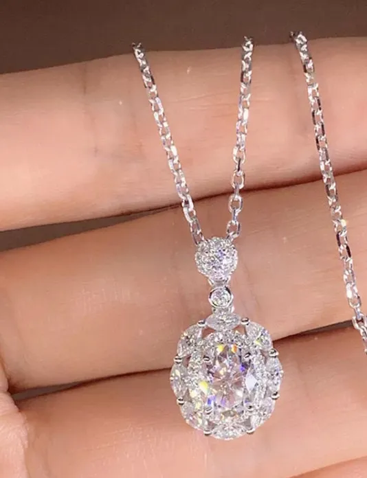 Womens Diamond Necklace | Diamond Necklace | Womens Necklace | Round Diamond Necklace | Womens Charm Necklace | Womens Round Diamond Pendant