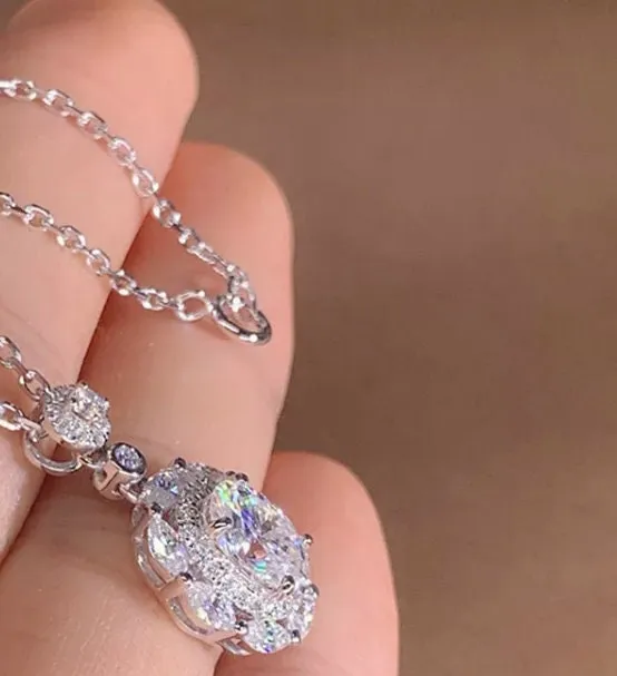 Womens Diamond Necklace | Diamond Necklace | Womens Necklace | Round Diamond Necklace | Womens Charm Necklace | Womens Round Diamond Pendant