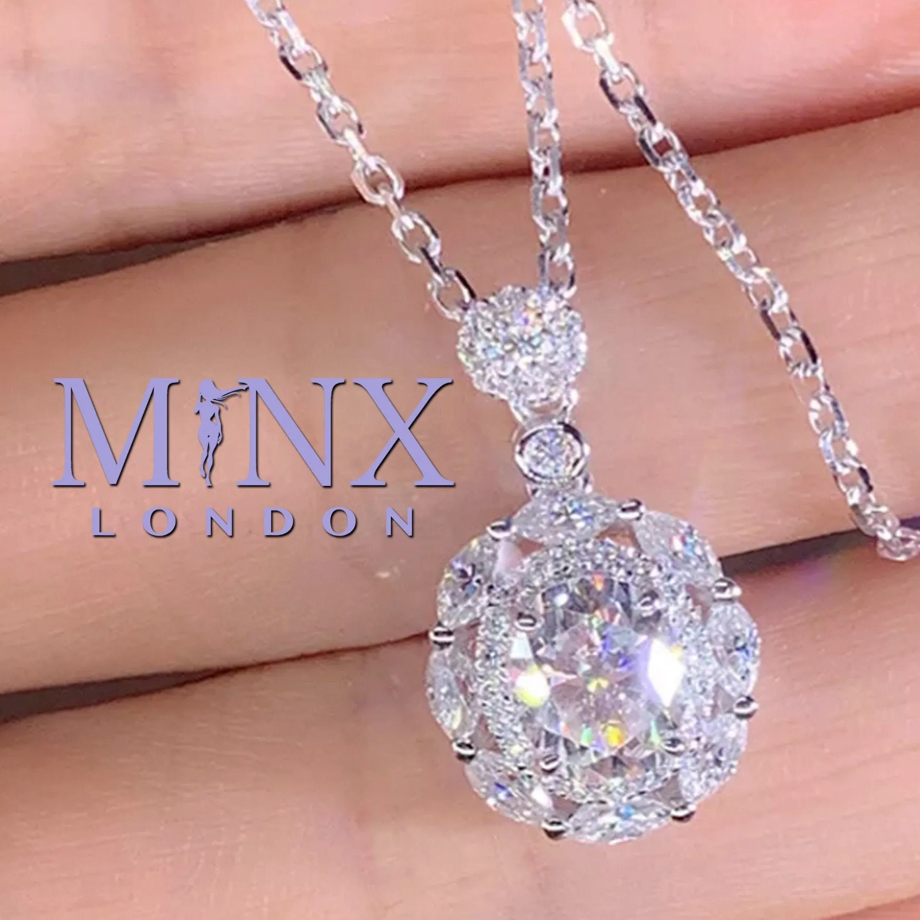 Womens Diamond Necklace | Diamond Necklace | Womens Necklace | Round Diamond Necklace | Womens Charm Necklace | Womens Round Diamond Pendant