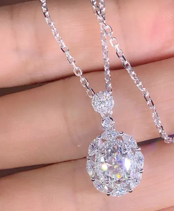 Womens Diamond Necklace | Diamond Necklace | Womens Necklace | Round Diamond Necklace | Womens Charm Necklace | Womens Round Diamond Pendant