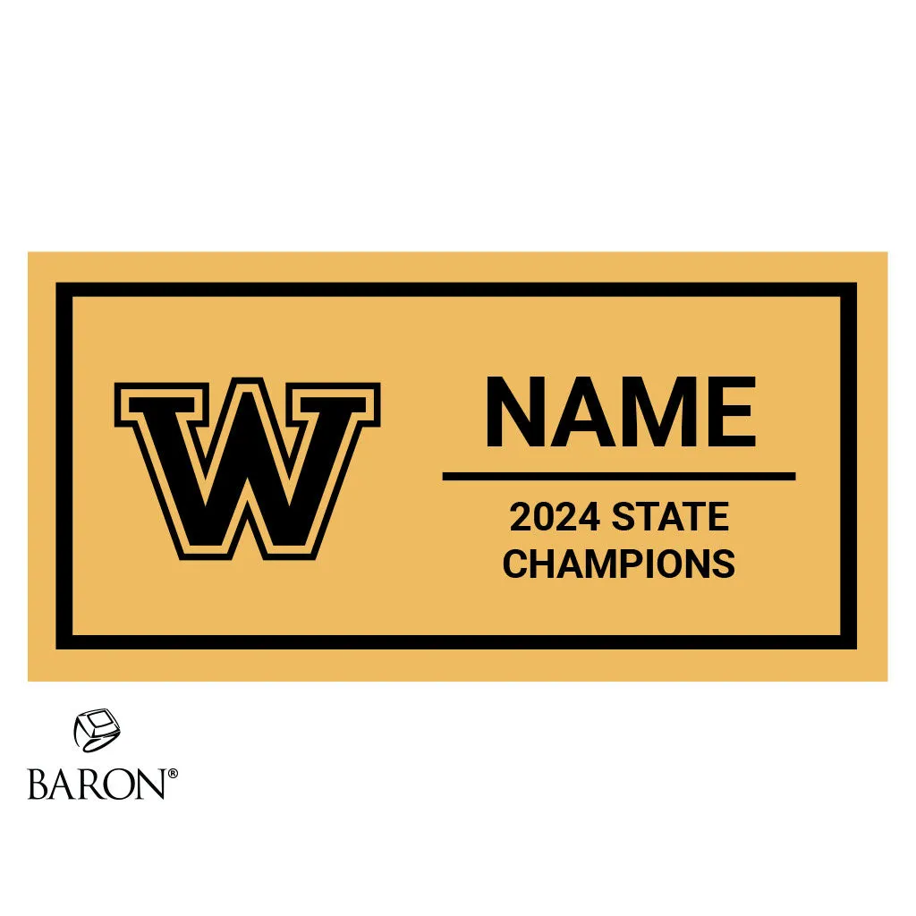 Woodbridge High School Entertainment Corps 2024 Championship Black Standard Window Ring Box