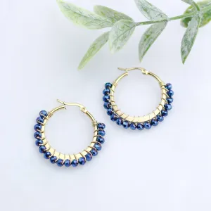 Wrapped Earrings Blue