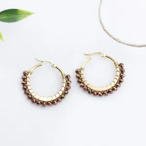 Wrapped Earrings Brown