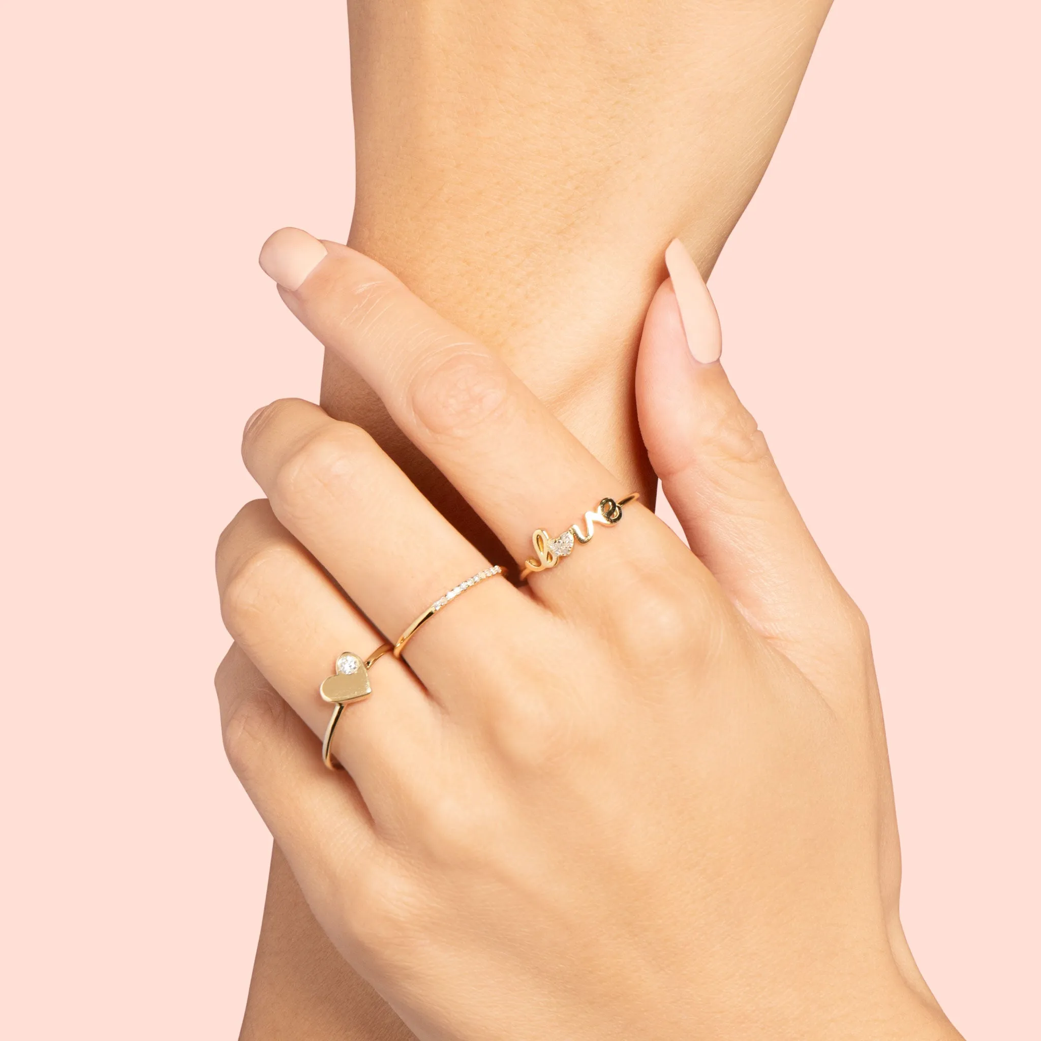 XOXO Diamond Pave Ring