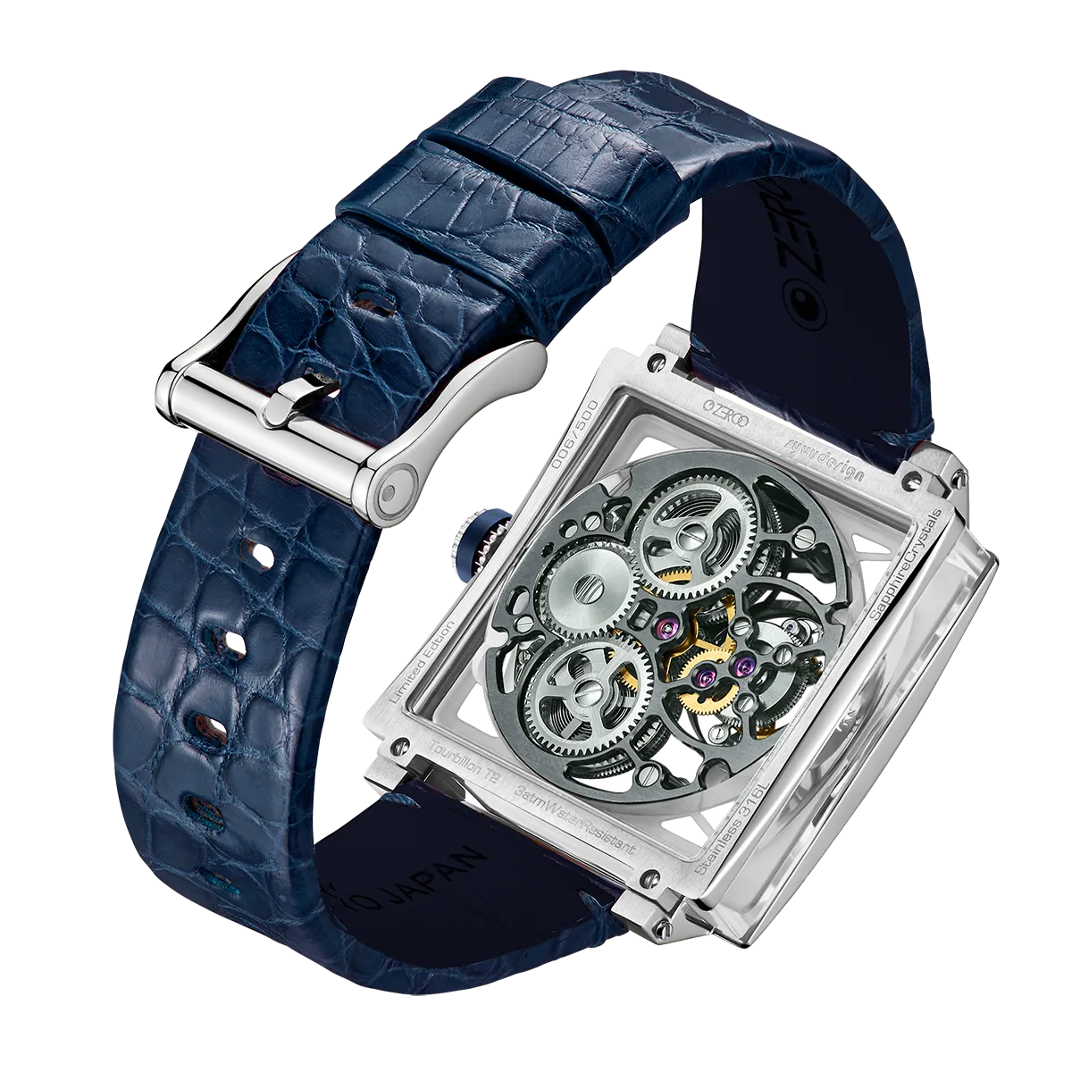 ZEROO T1 THE ARCHER FULL SKELETON TOURBILLONMANUAL TOURBILLON WATCH FOR GENTS - ZT002SBL