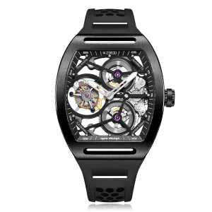 ZEROO T4 THE ARCHER FULL SKELETON TOURBILLONMANUAL TOURBILLON WATCH FOR GENTS - ZT004BBK