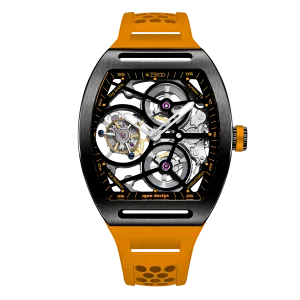 ZEROO T4 THE ARCHER FULL SKELETON TOURBILLONMANUAL TOURBILLON WATCH FOR GENTS - ZT004BOR