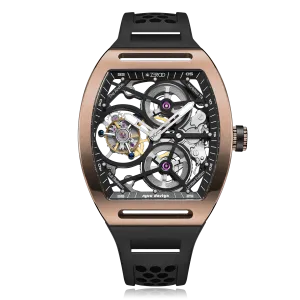 ZEROO T4 THE ARCHER FULL SKELETON TOURBILLONMANUAL TOURBILLON WATCH FOR GENTS - ZT004RBK