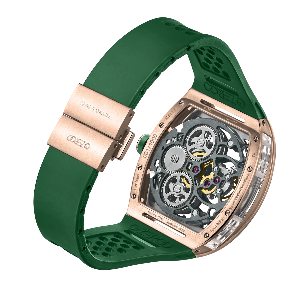 ZEROO T4 THE ARCHER FULL SKELETON TOURBILLONMANUAL TOURBILLON WATCH FOR GENTS - ZT004RGR
