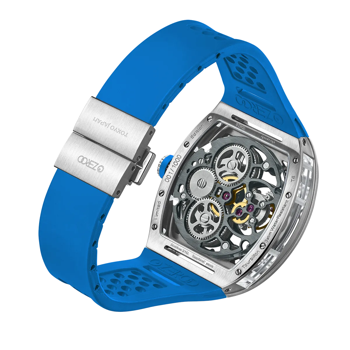 ZEROO T4 THE ARCHER FULL SKELETON TOURBILLONMANUAL TOURBILLON WATCH FOR GENTS - ZT004SLB